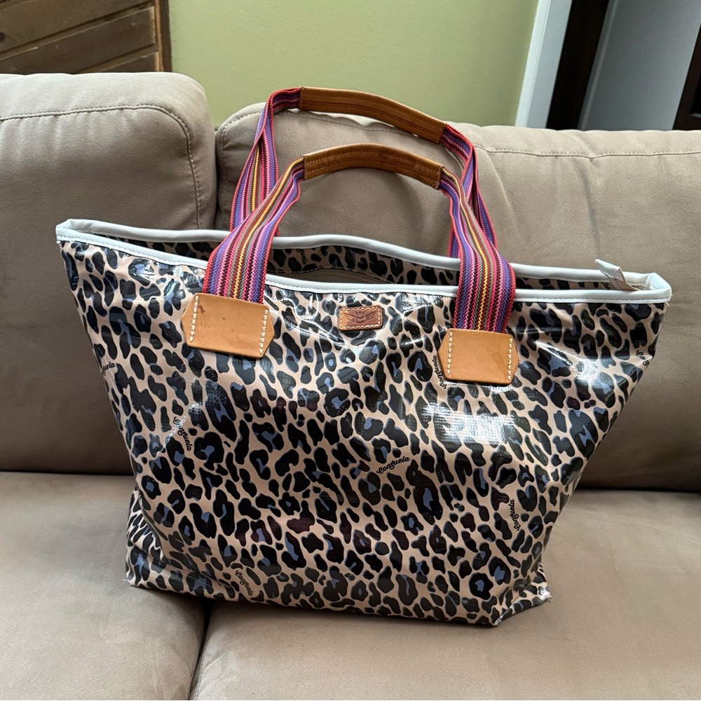 Consuela Blue Jag Zipper Tote